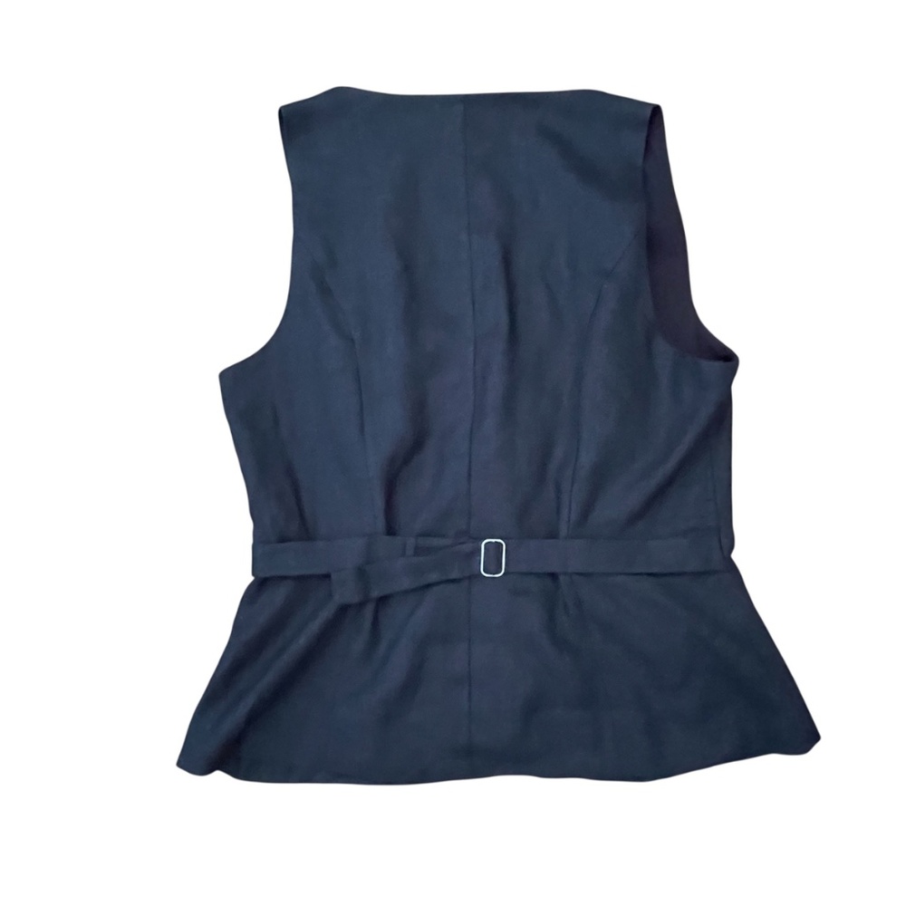 Reformation Delanie Linen Vest Top Black - Picture 3 of 8